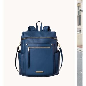 Poppy & Peonies Navy Backpack